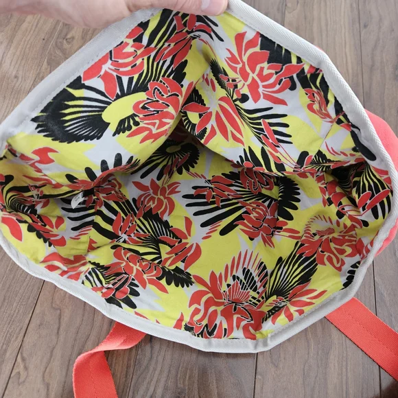 Oakley Orange Tote Bag With Coral Pattern - Picture 5 of 6